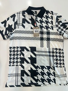 Size Medium RARE SAMPLE Men's Dri-Fit Plaid Mash Short Sleeve Polo Brand New - Picture 1 of 7