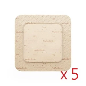 Pack of 5 - Mepilex Border Flex 10cm x 10cm Silicone Dressing Single Sterile - Picture 1 of 3