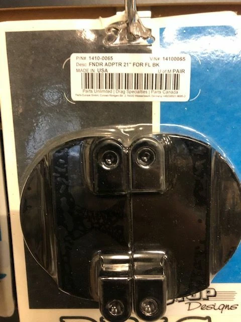 Espaciadores de guardabarros negros para modelos Harley FLT 84-13 con guardabarros ancho de 5,5" Foto 1 de 1