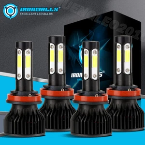 8/6/4/2-sides 9005 9006 H11 LED Headlight High Low Beam Bulbs Super Bright 6500K - Picture 1 of 36