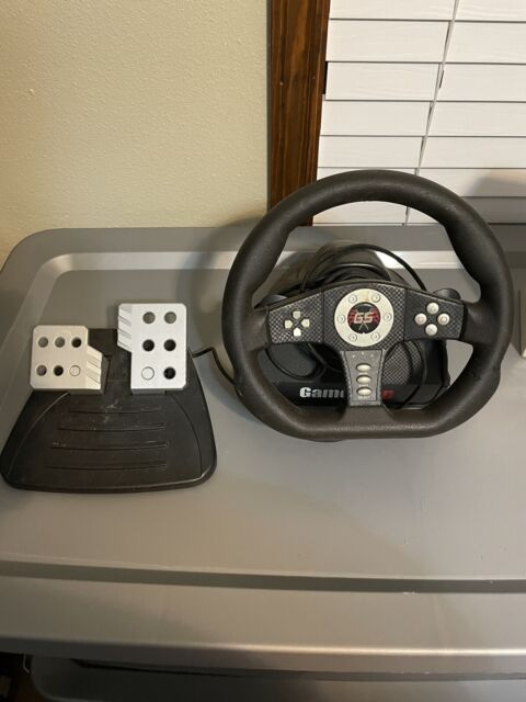 Logitech PS2 PS1 PlayStation 2 Racing Steering Wheel & Pedal NASCAR Tested  Works