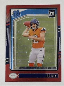 BO NIX 2024 Panini Donruss Optic Football #209 Red Stars Prizm Rated Rookie (RC) - Picture 1 of 6