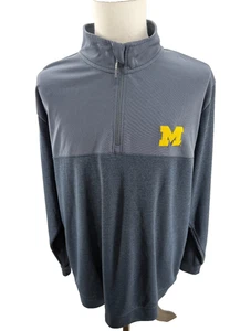 Champion University Michigan Wolverines 1/4 Zip Pullover Shirt Mens 2XL - Picture 1 of 11