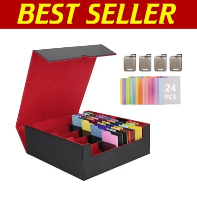Waterproof 4-Row Trading Card Box with Supports & Magnetic Closure|XL Capacity - Image 1 of 4