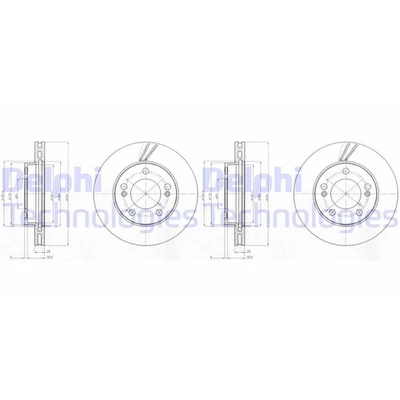 2X DELPHI DISCHI FRENANTI 294Mm VENTILATI ANTERIORI ADATTI PER DAEWOO REXTON - Immagine 1 di 2