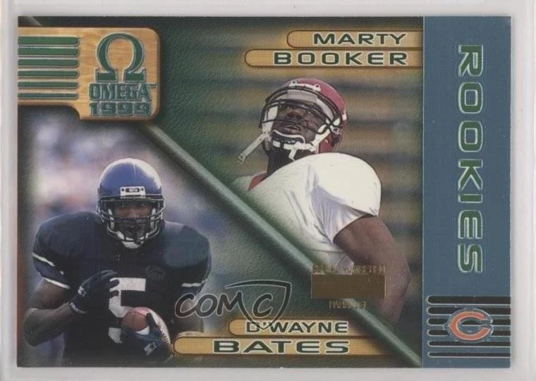 1999 Pacific Omega Gold Missing Serial Number Marty Booker #48 Rookie RC - Image 1 of 2