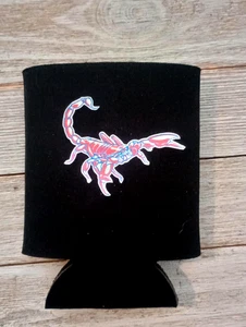 Scorpion Wärmeübertragung Schaum Dose Koozie Schwarz Bier Soda faltbar - Bild 1 von 2