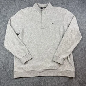 Travis Mathew Sweater Mens 2XL Gray Newport Performance Golf 1/4 Zip Sweatshirt - Picture 1 of 15