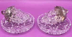 Vintage Glas Trauben Salz & Pfefferstreuer mit Glasplatten - Bild 1 von 16