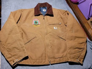 Carhartt Detroit Giacca Uomo XL Marrone Coperta Foderata Lavoro Anatra USA J001 BRN *Leggi - Foto 1 di 12