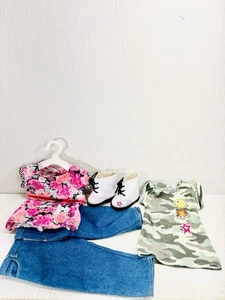 American Girl New Truly Me Meet Outfit Dress Boots With Flower Shirt & Jeans - Picture 1 of 5
