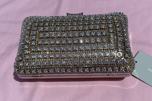 Antonio Melani Gold Encrusted Minaudiere Clutch-New With Tags - Picture 1 of 7