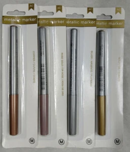 American Crafts Metallic Marker Silber/Roségold/Kupfer/Gold mittlere Spitze - Bild 1 von 6