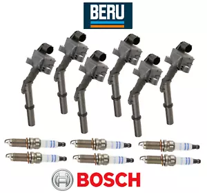Ignition Coil + Spark Plug Double Iridium (6sets) OEM Beru Bosch for Mercedes V6 - Picture 1 of 1