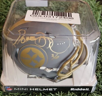 Mini Casco Steelers Jerome Bettis Autografiado Firmado Velocidad Pizarra - Beckett Foto 1 de 4