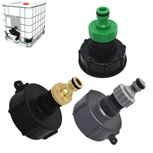 IBC Adapter Mit 3/4" Auslaufhahn Regenwasser 1000 Liter Container Tank Industrie - Picture 1 of 32