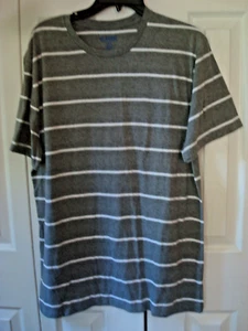 Camiseta Hombre Gris Rayas Talla Grande Nueva - Imagen 1 de 2