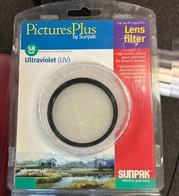 Sunpak DF-7034-UV 58mm Coated Ultra-Violet Filter - Image 1 of 2