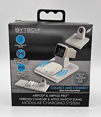 Bytech Airpod & Airpod Pro Wireless Charger & Apple Watch Stand  Never Used - Image 1 of 2