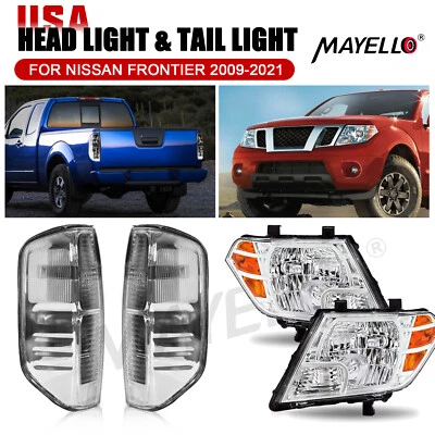 <Cromo> Faros <Claro> Luces traseras para camioneta Nissan Frontier 2009-2021 21-09 Foto 1 de 4
