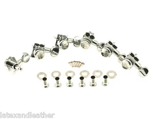 Kluson Revolution H-Mount LOCKING 6 In line Chrome Tuners Fits Fender KRHL-6B-C - Picture 1 of 2