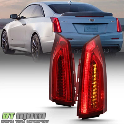 2013-2017 2018 Cadillac ATS 4Dr Sedan LED Tail Lights Brake Lamps Left+Right SET - Image 1 of 4