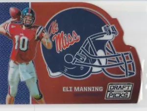 ELI MANNING Ole Miss Rebels PRIZMS DRAFT PICKS Insert Football Card Die-Cut LE! - Bild 1 von 2