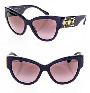VERSACE Baroque Icon Medusa Logo 4322 Purple Gold VE4322 Cat Eye Sunglasses - Picture 1 of 8