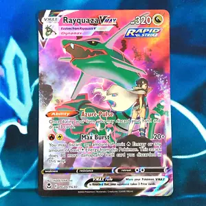 Rayquaza VMAX - TG20/TG30 - Full Art Silver Temptest - Pokemon Card - NM - Picture 1 of 8