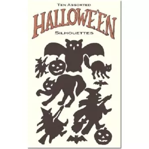Decoraciones de fiesta inspiradas en Halloween silueta espeluznante bruja formas de gato #Shk-13 - Imagen 1 de 1