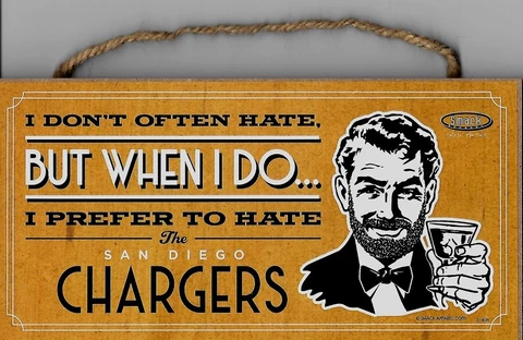 Anti San Diego Chargers Pro Football Smack Rival Funny Wood Sign Plaque USA Made Cover