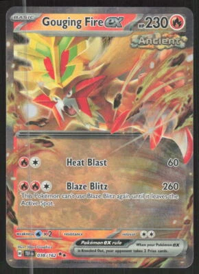 Pokemon TCG SV05: Temporal Forces #038/162 Gouging Fire ex NM - Image 1 of 2