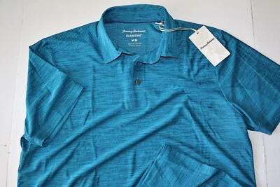 Tommy Bahama Polo Shirt Palm Coast Performance Summer Blue T222195 SS Medium M - Image 1 of 4