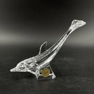 Vintage Cristal d'Arques 24% Lead Crystal Dolphin Figurine Paperweight France - Bild 1 von 8