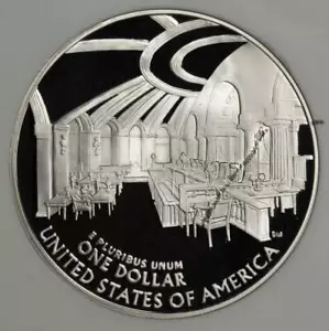 2005 NGC PR69 Large Reverse Struck Thru Marshall Proof Silver Dollar Mint Error - Picture 1 of 5
