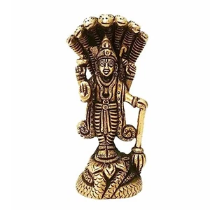 Figura Divino Señor Permanente Vishnu Ídolo - Dios Hindú Bhagwan Vishnu Murti - Imagen 1 de 5