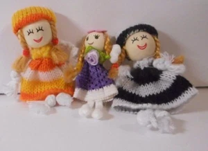3 POCKET RAG Dolls 1 GIFT BAG PARTY GIFTS - Picture 1 of 2