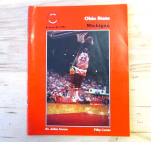 Offizielles Ohio State Buckeyes Basketball Programm 24.01.1981 vs Michigan - Bild 1 von 3