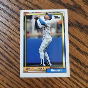 Carta Baseball 1992 Topps Milwaukee Brewers #116 Willie Randolph quasi nuova - Foto 1 di 2