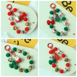 Christmas Phone Lanyard Anti-lost Beaded Pendant Lanyard Phone Wrist Strap - Photo 1 sur 10