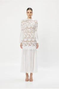 Elliatt Womens Cosmos Maxi Dress Size 14 White Maxi - Picture 1 of 5