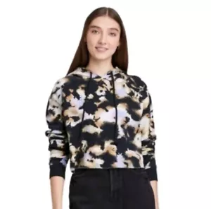 Wild Fable Black Multicolor Tie Dye Pullover Crop Sweatshirt XS, M, L - Picture 1 of 2