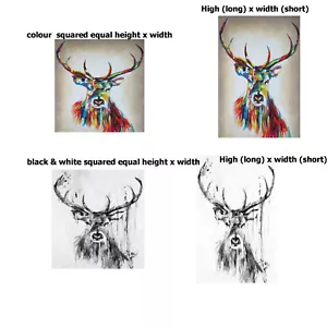 Prints Paintings Original Art Australia Stag Moose Elk abstract poster unframed - Picture 1 of 6