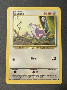 Pokemon Rattata 061/102 Base Set Regular NM - Picture 1 of 2