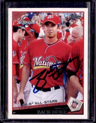 Topps NL All-Star 2009 #UH181 Pirates Zach Duke automático/firmado en persona Foto 1 de 2
