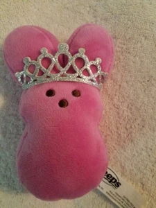 Peeps Bunny 6" Rosa Pascua Peluche Corona Plata Recién Nacido 2022 Frankford Candy - Imagen 1 de 7