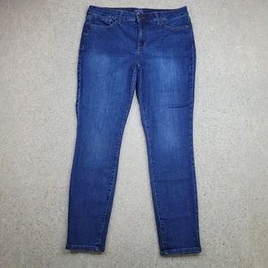 NYDJ Skinny Jeans Damen 10 blau dunkle Waschung Stretch Denim Lift Tuck Technologie - Bild 1 von 14