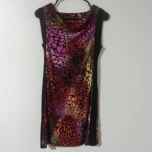XOXO Women’s Neon Animal Print Sleeveless Mini Dress Vintage Y2K Size S Small - Picture 1 of 5
