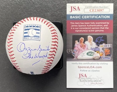 Ozzie Smith Signed Hall Of Fame Baseball Autographed Inscribed Cardinals JSA COA - Image 1 of 4