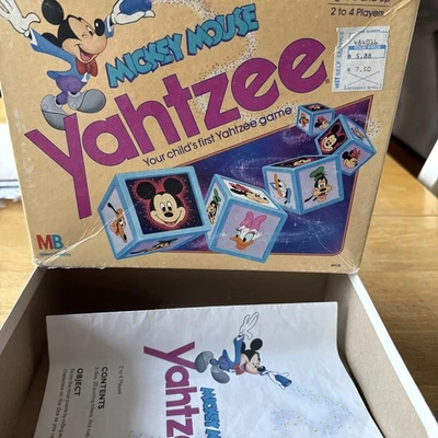 Vintage Disney Mickey Mouse YAHTZEE Game 1988 Milton Bradley 100% Complete USA - Image 1 of 4